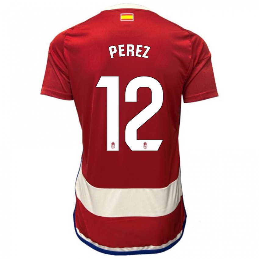 Damen Alba Pérez #12 Rot Heimtrikot Trikot 2023/24 T-Shirt