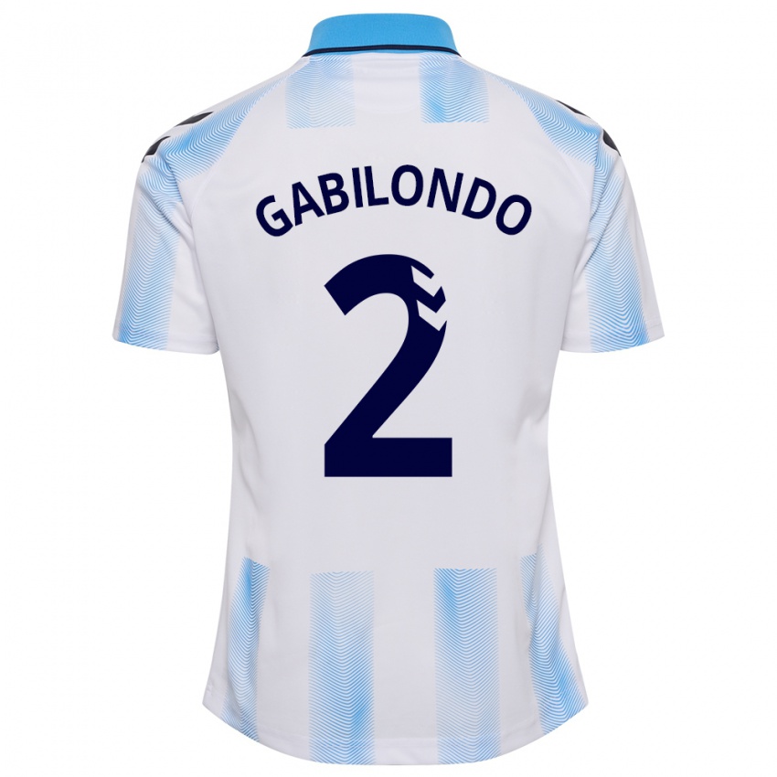 Damen Jokin Gabilondo #2 Weiß Blau Heimtrikot Trikot 2023/24 T-Shirt