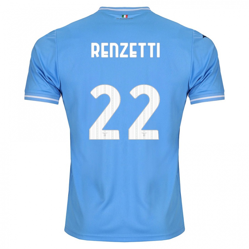 Damen Davide Renzetti #22 Blau Heimtrikot Trikot 2023/24 T-Shirt