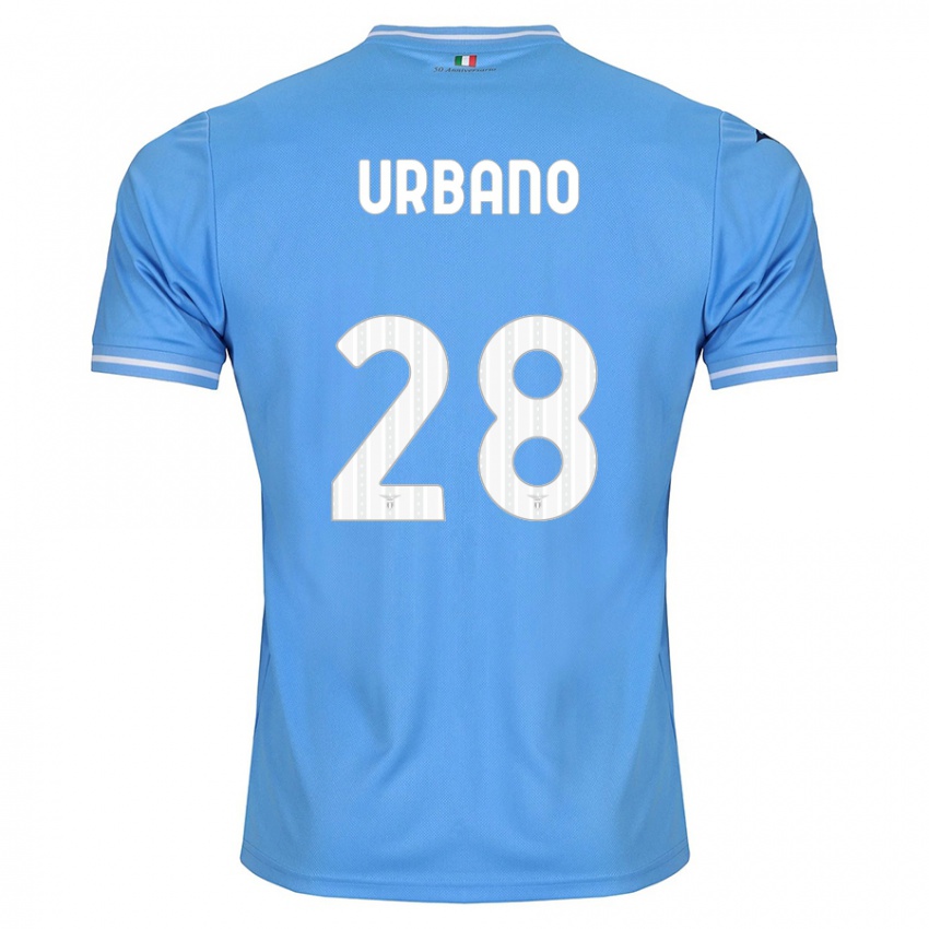 Damen Nicolò Urbano #28 Blau Heimtrikot Trikot 2023/24 T-Shirt