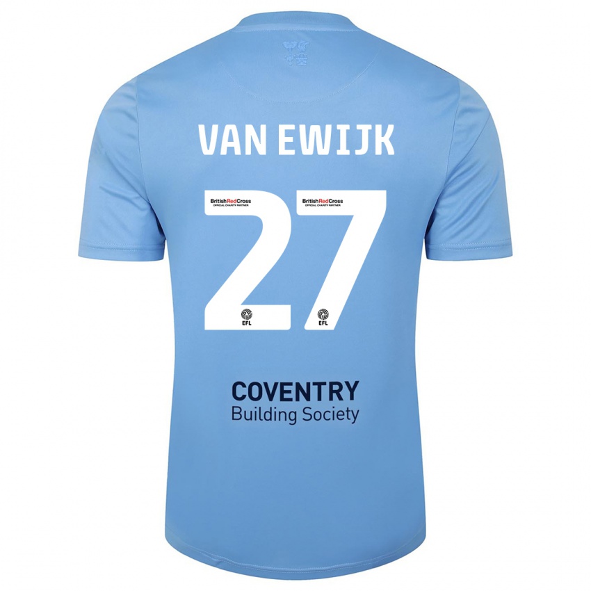 Damen Milan Van Ewijk #27 Himmelblau Heimtrikot Trikot 2023/24 T-Shirt
