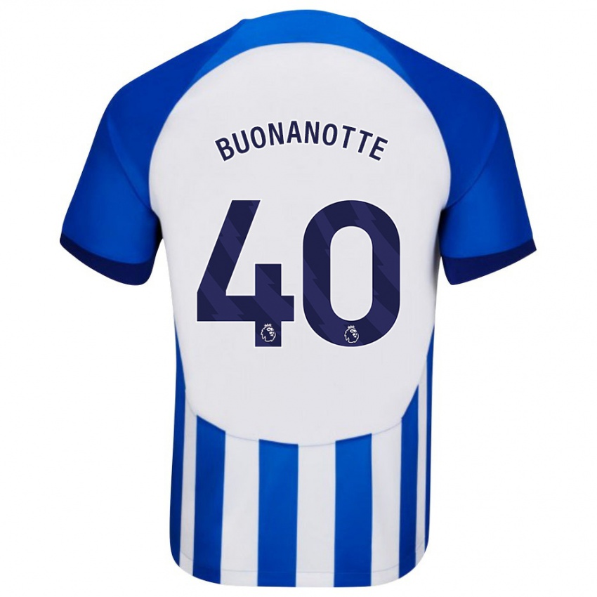 Damen Facundo Buonanotte #40 Blau Heimtrikot Trikot 2023/24 T-Shirt