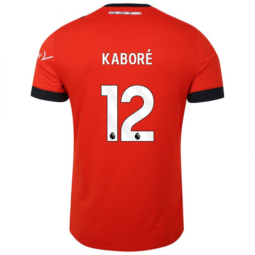 Damen Issa Kabore #12 Rot Heimtrikot Trikot 2023/24 T-Shirt