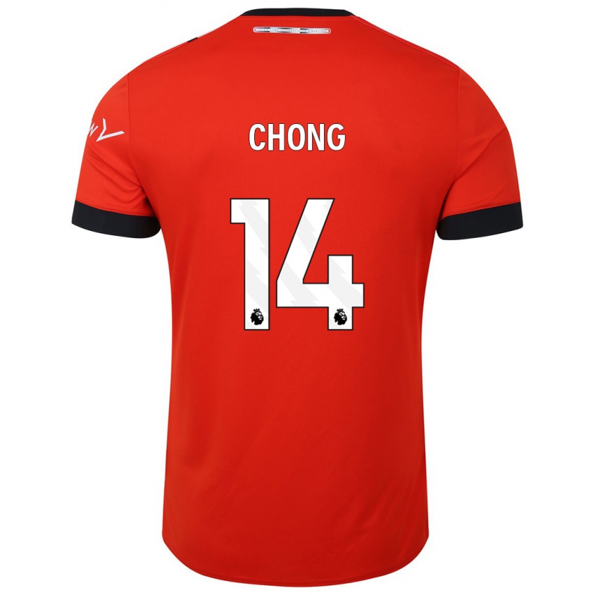 Damen Tahith Chong #14 Rot Heimtrikot Trikot 2023/24 T-Shirt