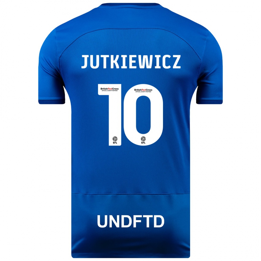Damen Lukas Jutkiewicz #10 Blau Heimtrikot Trikot 2023/24 T-Shirt
