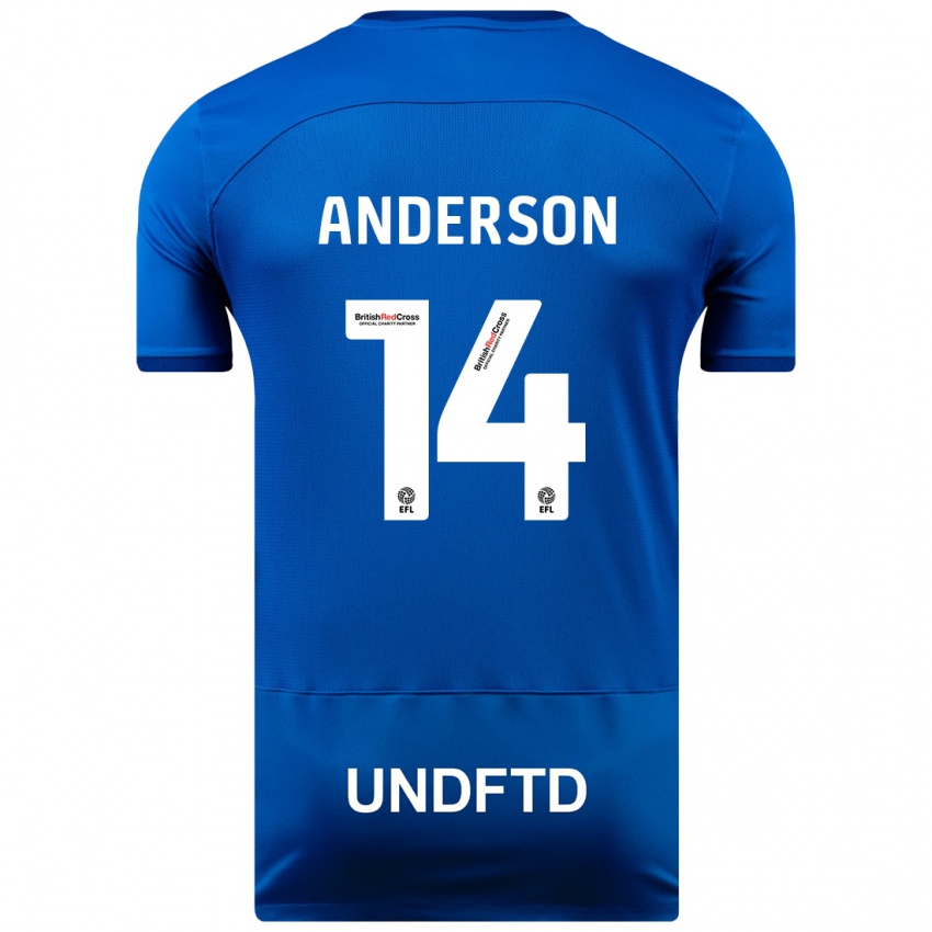 Damen Keshi Anderson #14 Blau Heimtrikot Trikot 2023/24 T-Shirt
