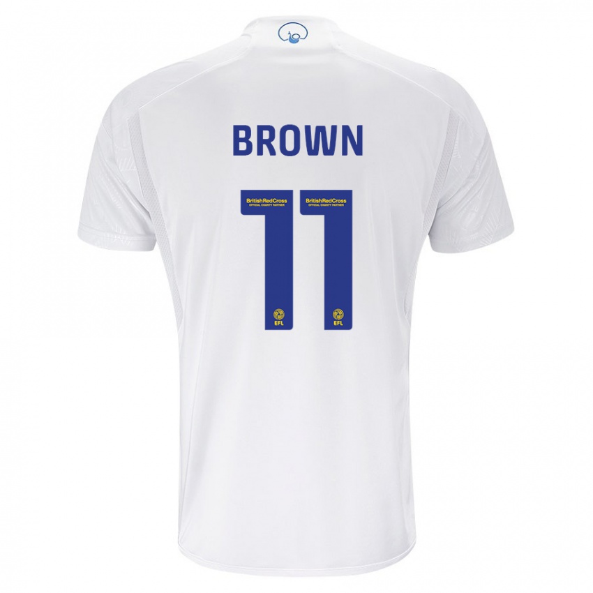 Damen Abbie Brown #11 Weiß Heimtrikot Trikot 2023/24 T-Shirt