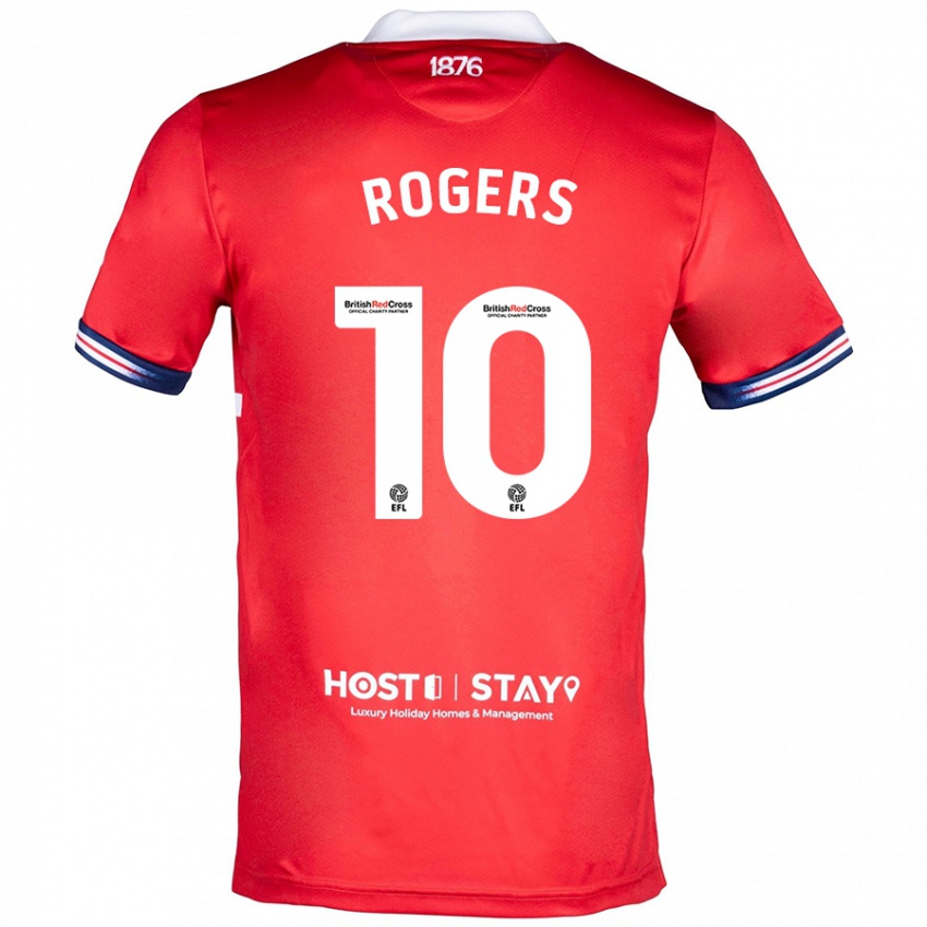 Damen Morgan Rogers #10 Rot Heimtrikot Trikot 2023/24 T-Shirt