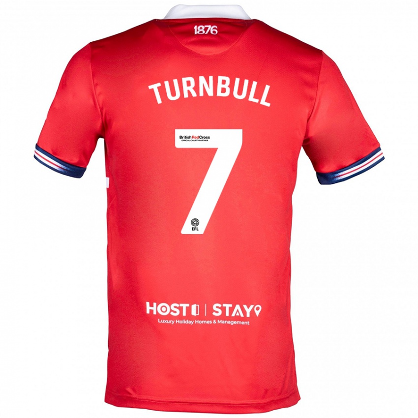 Damen Ellen Turnbull #7 Rot Heimtrikot Trikot 2023/24 T-Shirt