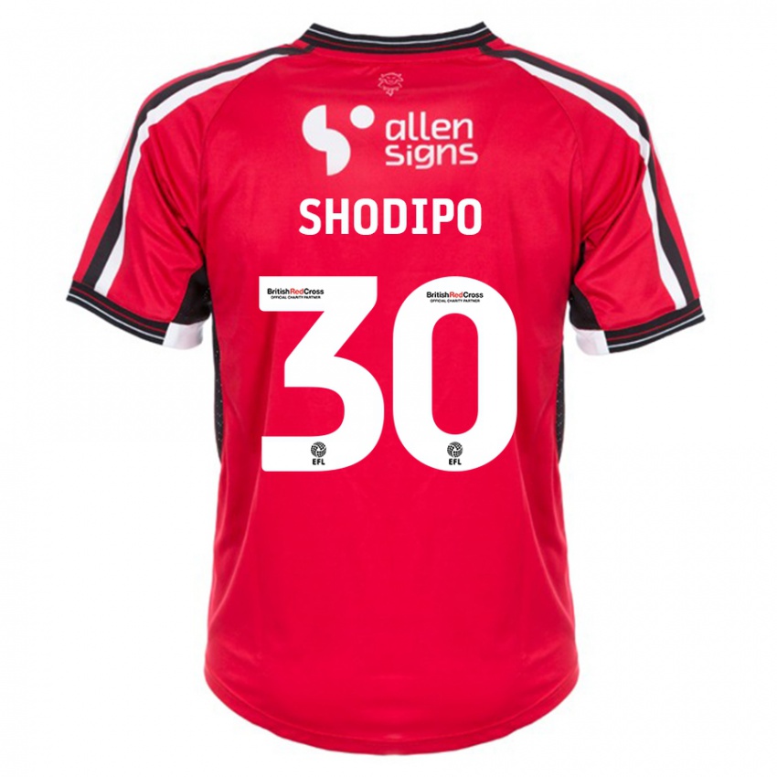 Damen Olamide Shodipo #30 Rot Heimtrikot Trikot 2023/24 T-Shirt