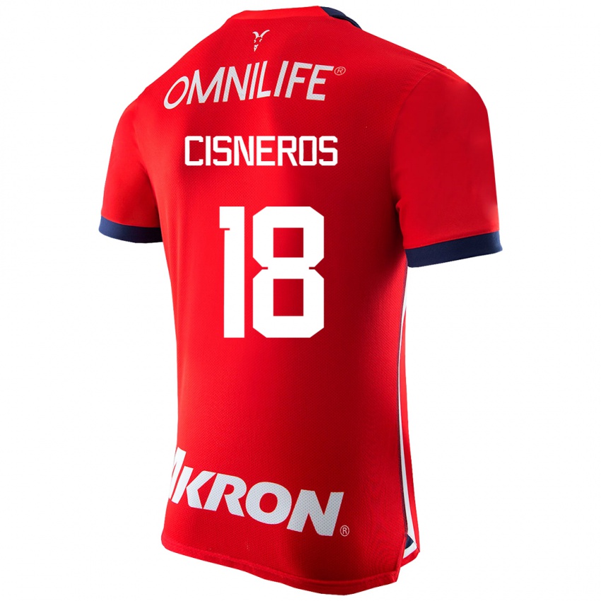 Damen Ronaldo Cisneros #18 Rot Heimtrikot Trikot 2023/24 T-Shirt