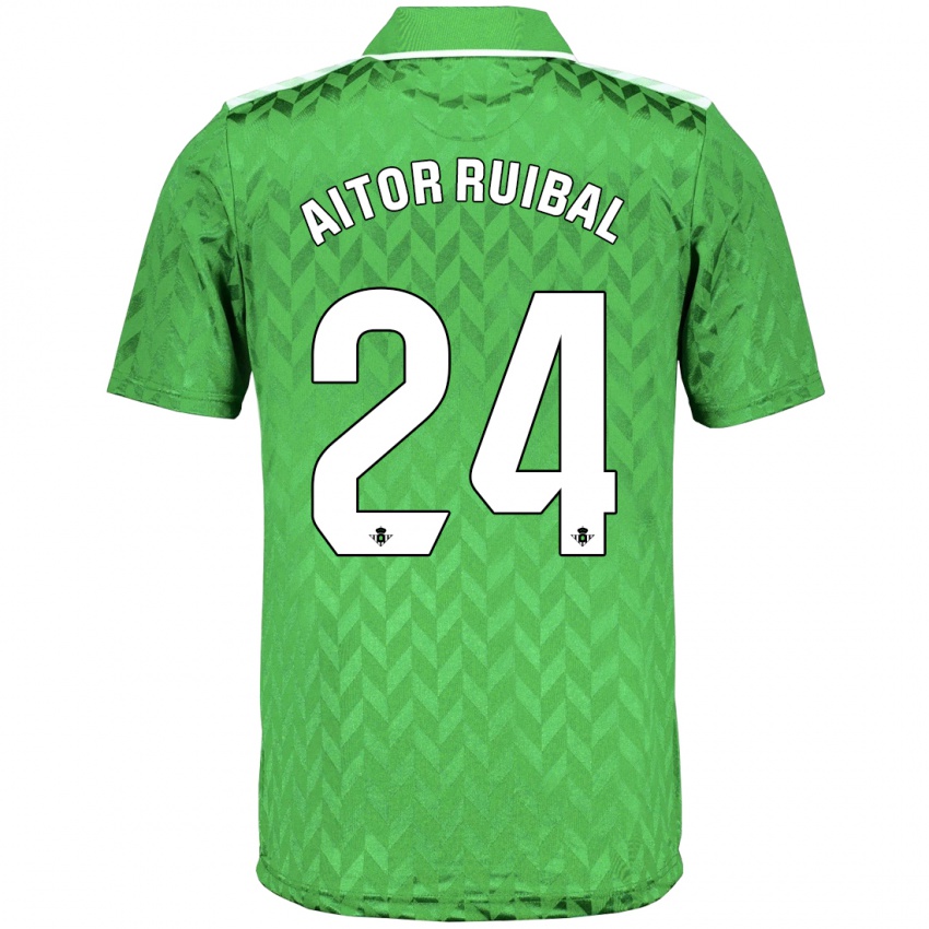 Damen Aitor Ruibal #24 Grün Auswärtstrikot Trikot 2023/24 T-Shirt