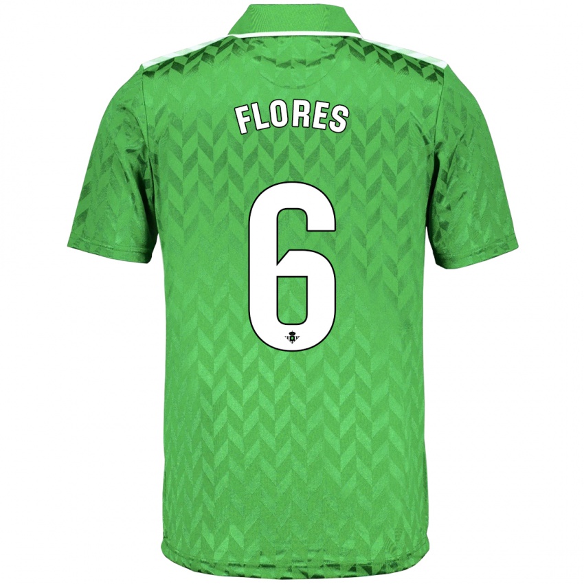 Damen Mateo Flores #6 Grün Auswärtstrikot Trikot 2023/24 T-Shirt