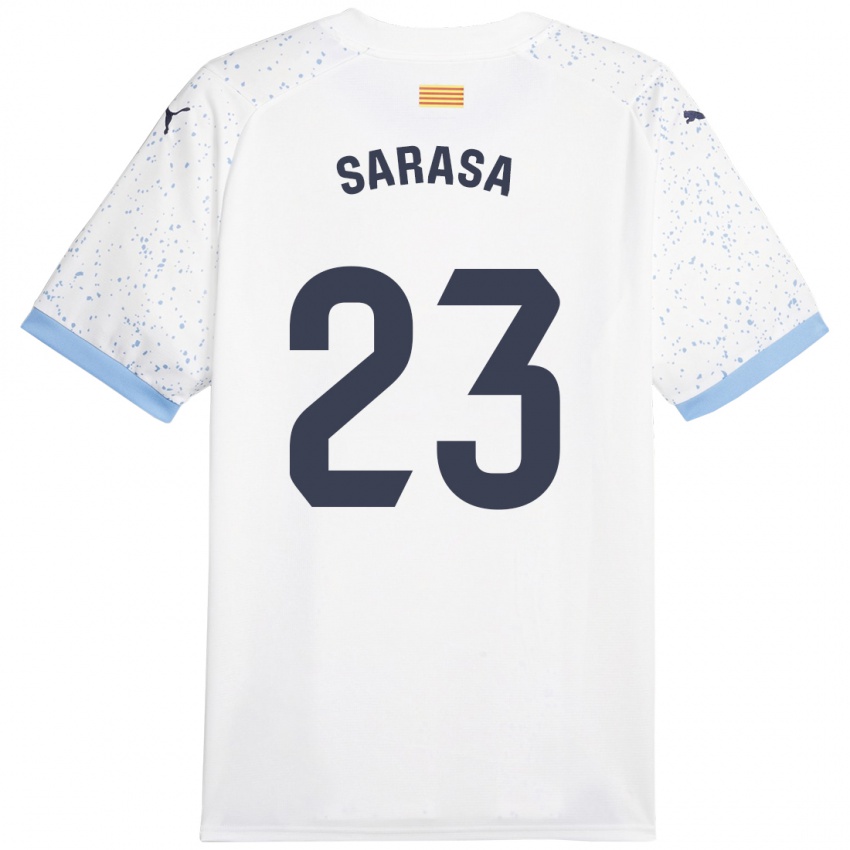 Damen Javier Sarasa #23 Weiß Auswärtstrikot Trikot 2023/24 T-Shirt