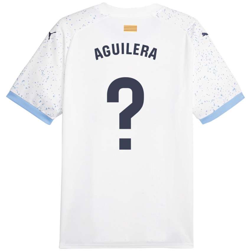Damen Oriol Aguilera #0 Weiß Auswärtstrikot Trikot 2023/24 T-Shirt