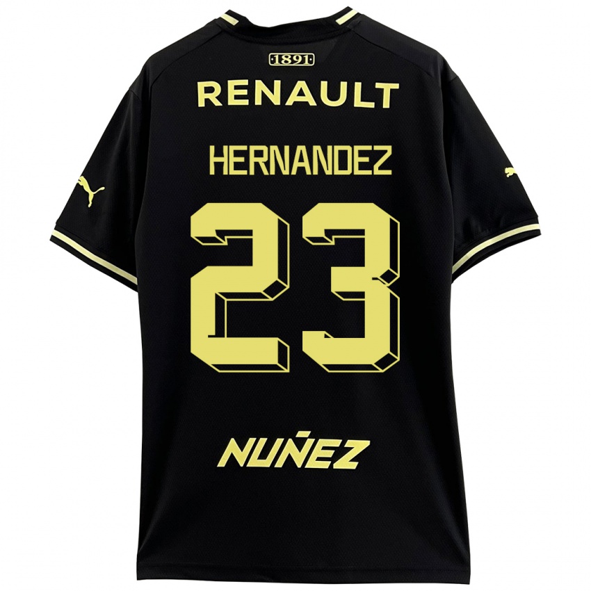 Damen Abel Hernandez #23 Schwarz Auswärtstrikot Trikot 2023/24 T-Shirt