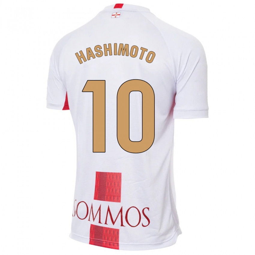 Damen Kento Hashimoto #10 Weiß Auswärtstrikot Trikot 2023/24 T-Shirt