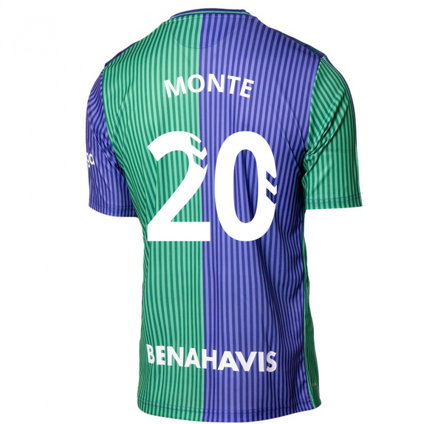 Damen Nélson Monte #20 Grün Blau Auswärtstrikot Trikot 2023/24 T-Shirt