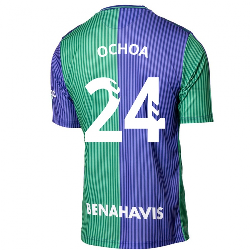 Damen Aarón Ochoa #24 Grün Blau Auswärtstrikot Trikot 2023/24 T-Shirt