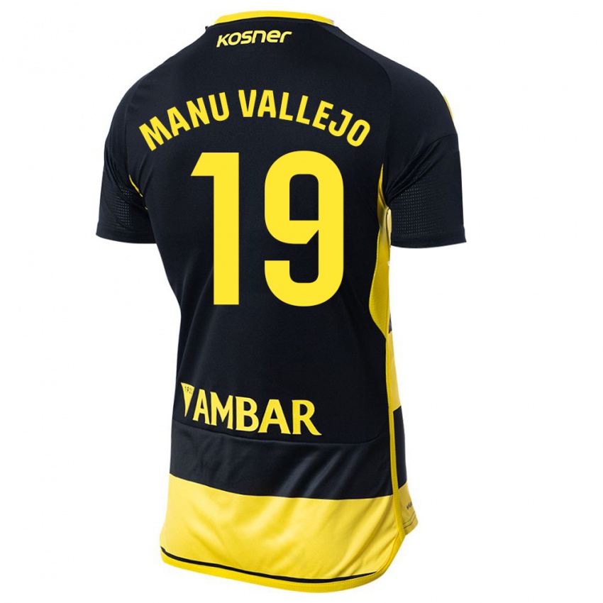 Damen Manu Vallejo #19 Schwarz Gelb Auswärtstrikot Trikot 2023/24 T-Shirt