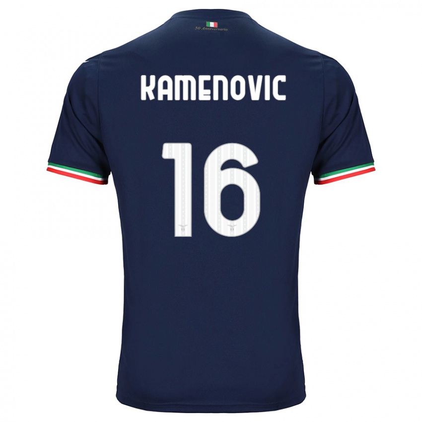 Damen Dimitrije Kamenovic #16 Marine Auswärtstrikot Trikot 2023/24 T-Shirt