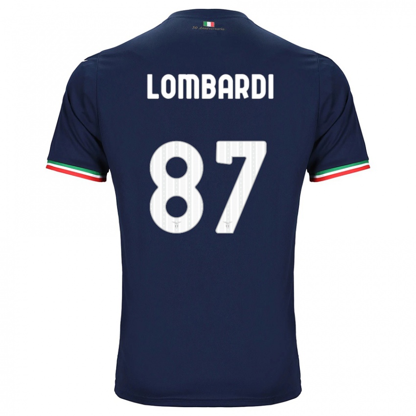 Damen Cristiano Lombardi #87 Marine Auswärtstrikot Trikot 2023/24 T-Shirt