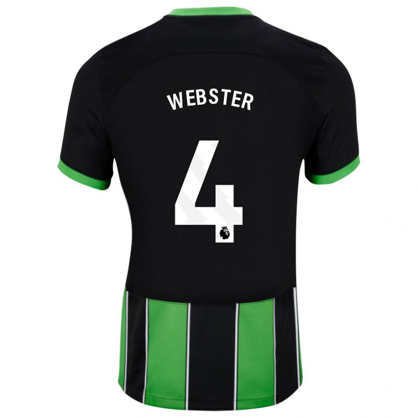 Damen Adam Webster #4 Schwarz Grün Auswärtstrikot Trikot 2023/24 T-Shirt