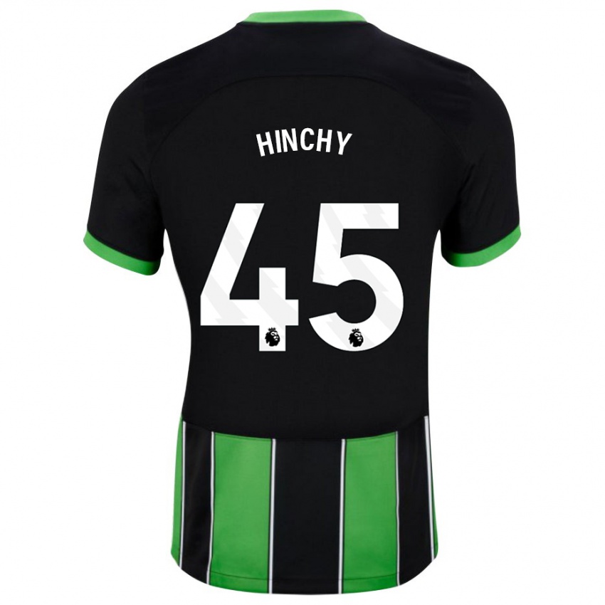 Damen Jack Hinchy #45 Schwarz Grün Auswärtstrikot Trikot 2023/24 T-Shirt