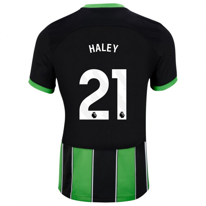 Damen Madison Haley #21 Schwarz Grün Auswärtstrikot Trikot 2023/24 T-Shirt