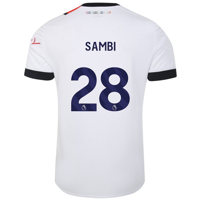 Damen Albert Sambi Lokonga #28 Weiß Auswärtstrikot Trikot 2023/24 T-Shirt