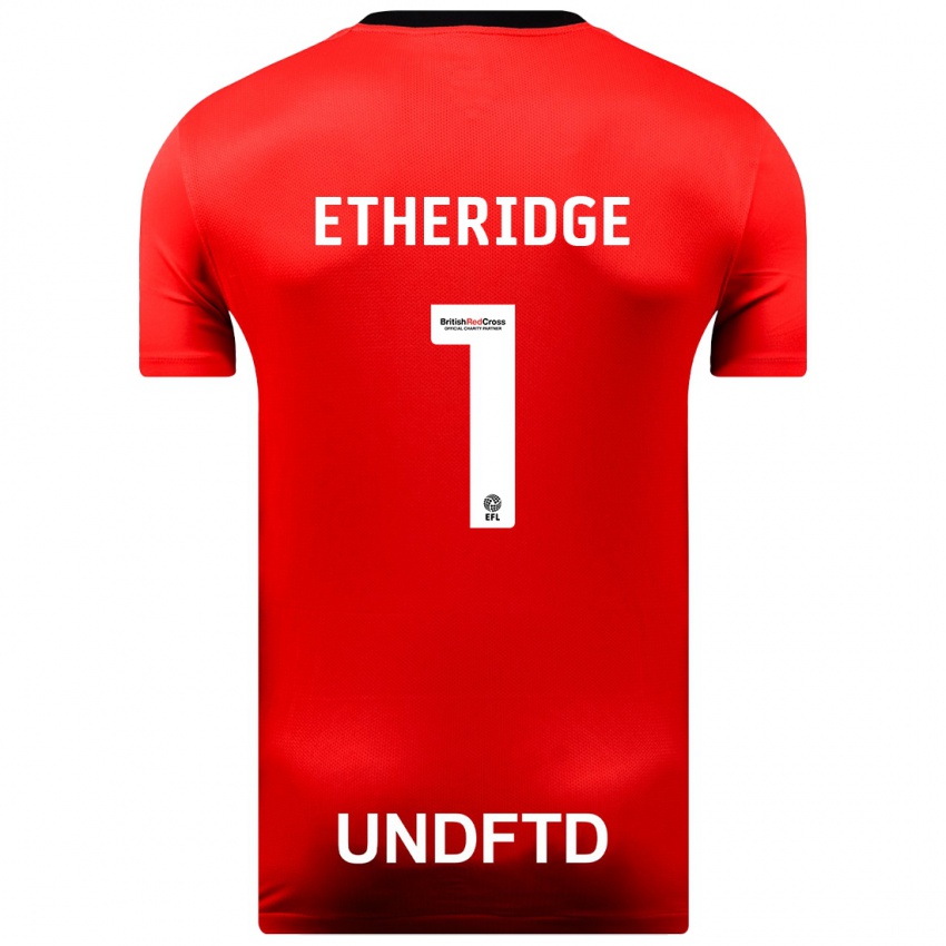 Damen Neil Etheridge #1 Rot Auswärtstrikot Trikot 2023/24 T-Shirt