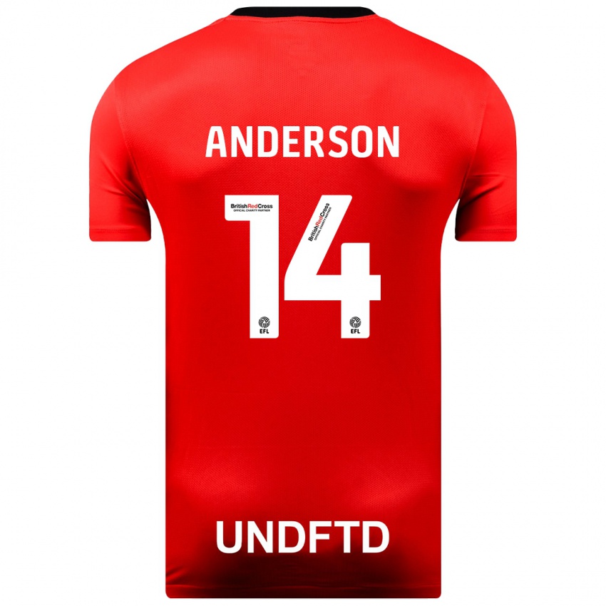 Damen Keshi Anderson #14 Rot Auswärtstrikot Trikot 2023/24 T-Shirt