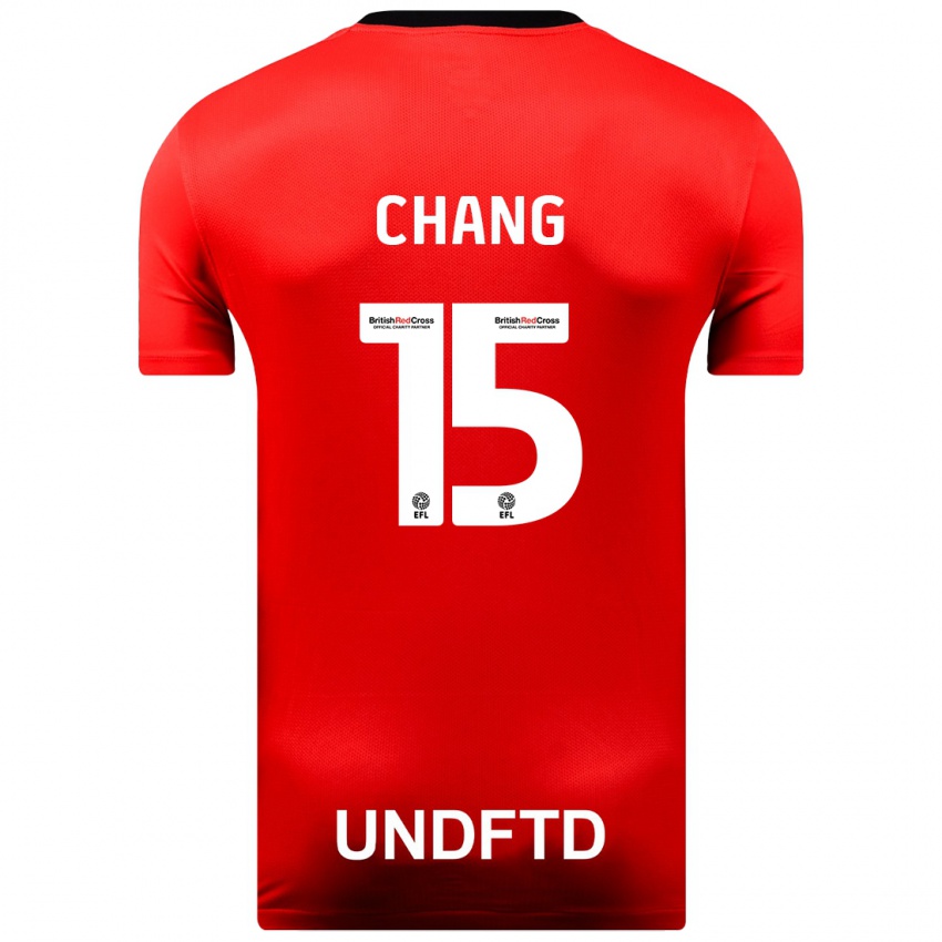 Damen Alfie Chang #15 Rot Auswärtstrikot Trikot 2023/24 T-Shirt