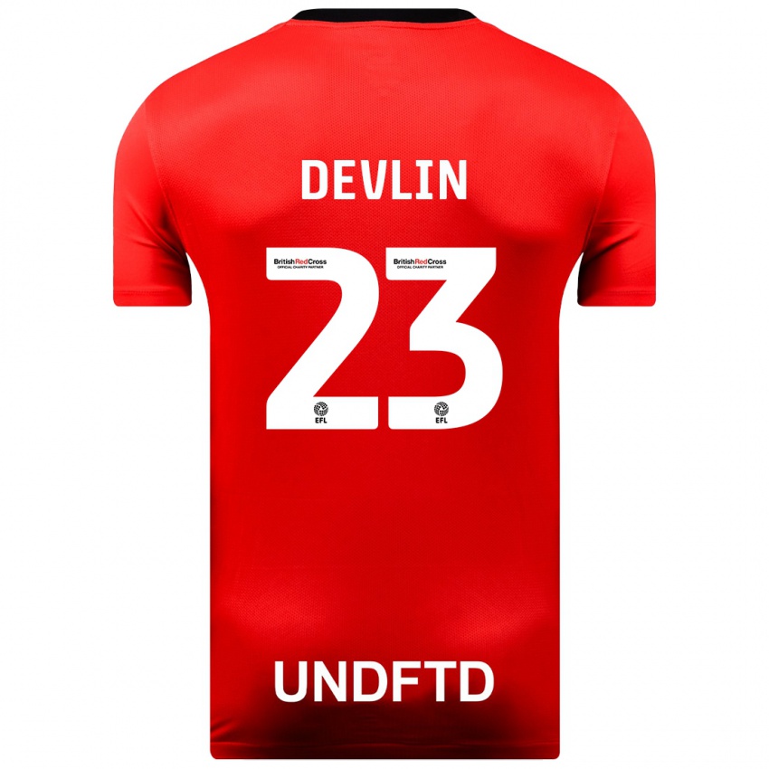 Damen Charlotte Devlin #23 Rot Auswärtstrikot Trikot 2023/24 T-Shirt