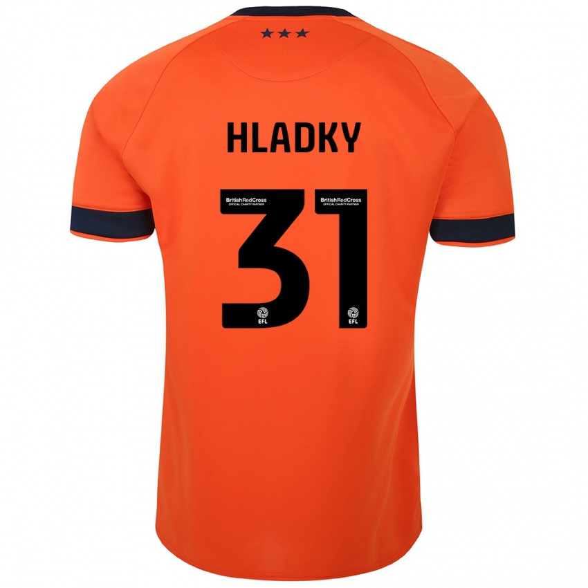 Damen Vaclav Hladky #31 Orangefarben Auswärtstrikot Trikot 2023/24 T-Shirt
