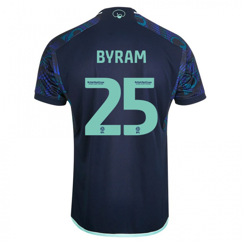 Damen Sam Byram #25 Blau Auswärtstrikot Trikot 2023/24 T-Shirt