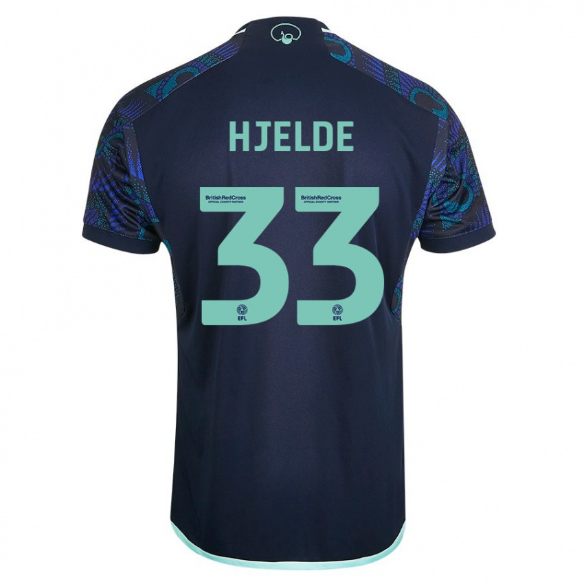 Damen Leo Fuhr Hjelde #33 Blau Auswärtstrikot Trikot 2023/24 T-Shirt