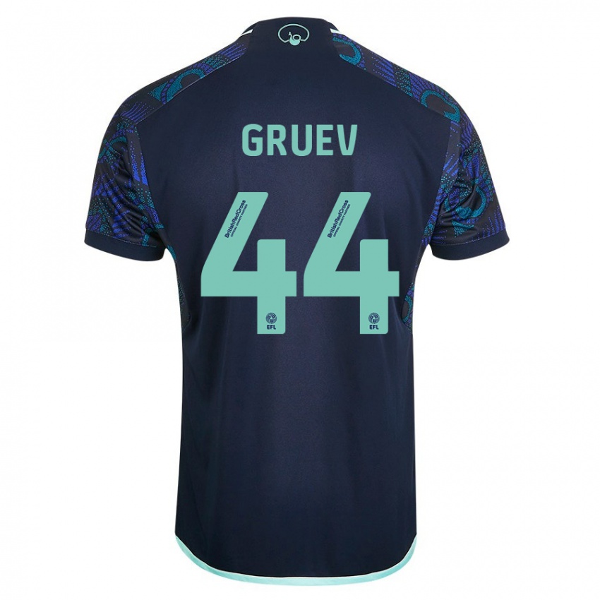 Damen Ilia Gruev #44 Blau Auswärtstrikot Trikot 2023/24 T-Shirt