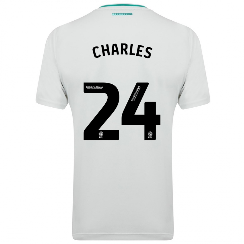 Damen Shea Charles #24 Weiß Auswärtstrikot Trikot 2023/24 T-Shirt