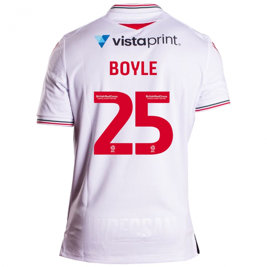 Damen Will Boyle #25 Weiß Auswärtstrikot Trikot 2023/24 T-Shirt