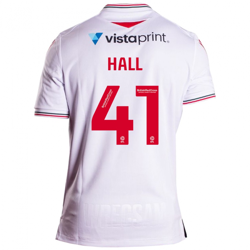 Damen Liam Hall #41 Weiß Auswärtstrikot Trikot 2023/24 T-Shirt
