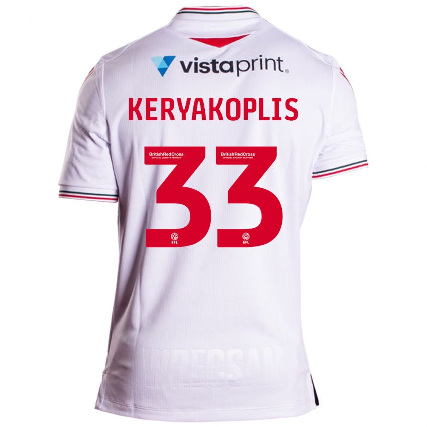Damen Hannah Keryakoplis #33 Weiß Auswärtstrikot Trikot 2023/24 T-Shirt