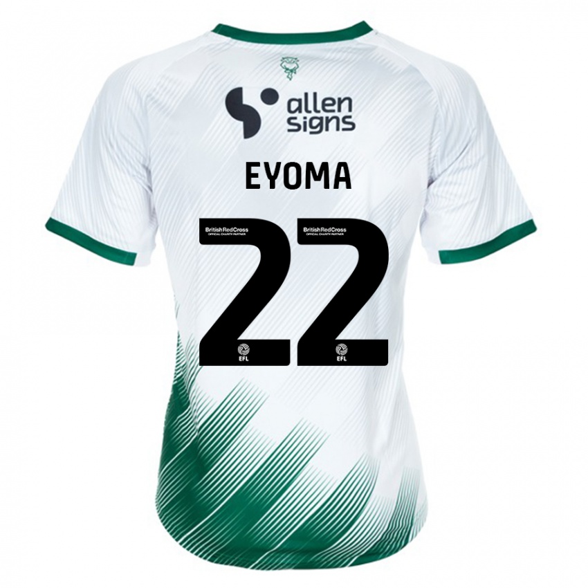 Damen Timothy Eyoma #22 Weiß Auswärtstrikot Trikot 2023/24 T-Shirt