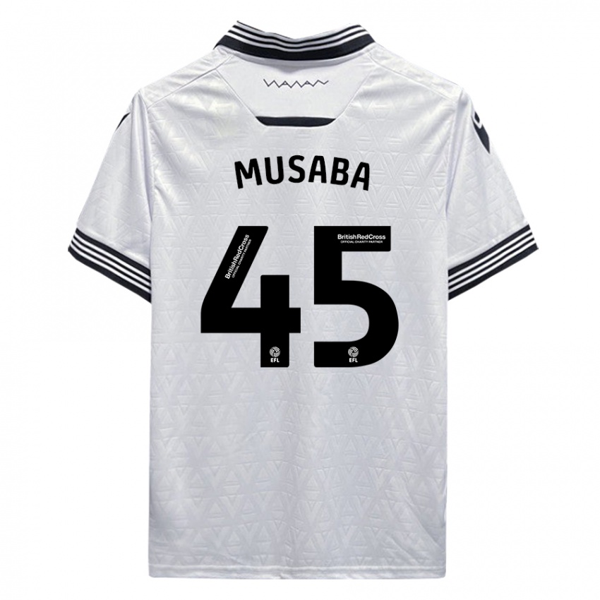 Damen Anthony Musaba #45 Weiß Auswärtstrikot Trikot 2023/24 T-Shirt