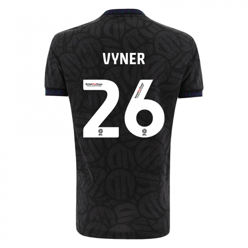 Damen Zak Vyner #26 Schwarz Auswärtstrikot Trikot 2023/24 T-Shirt