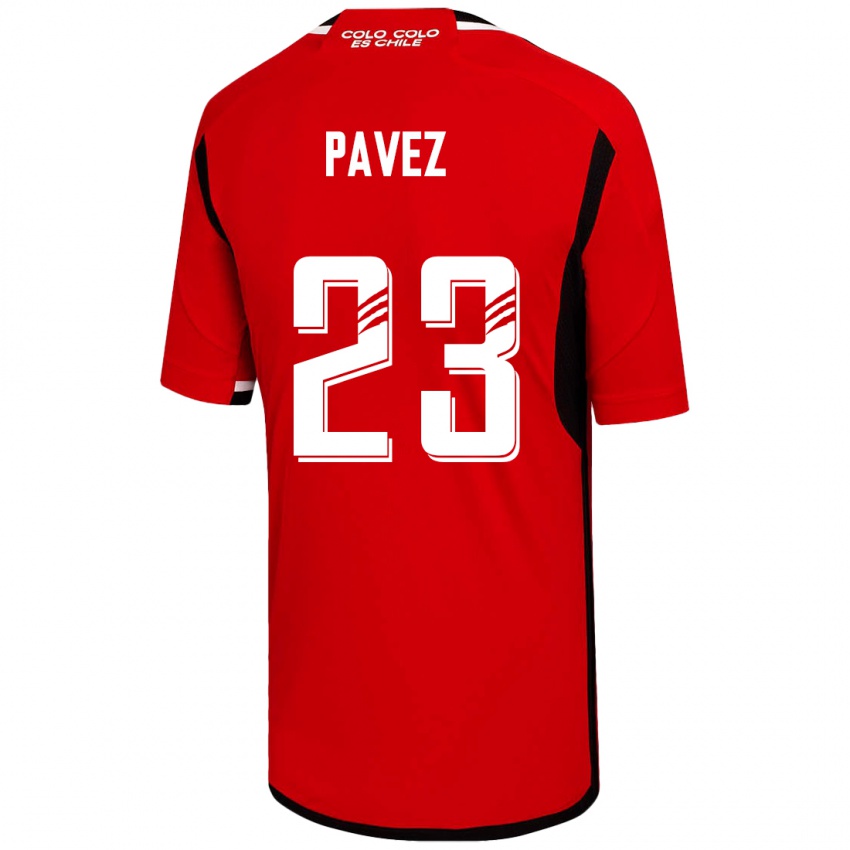 Damen Esteban Pavez #23 Rot Auswärtstrikot Trikot 2023/24 T-Shirt