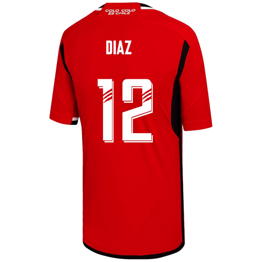 Damen Javiera Díaz #12 Rot Auswärtstrikot Trikot 2023/24 T-Shirt