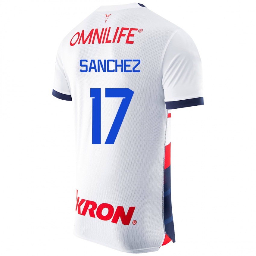 Damen Jesús Sánchez #17 Weiß Auswärtstrikot Trikot 2023/24 T-Shirt