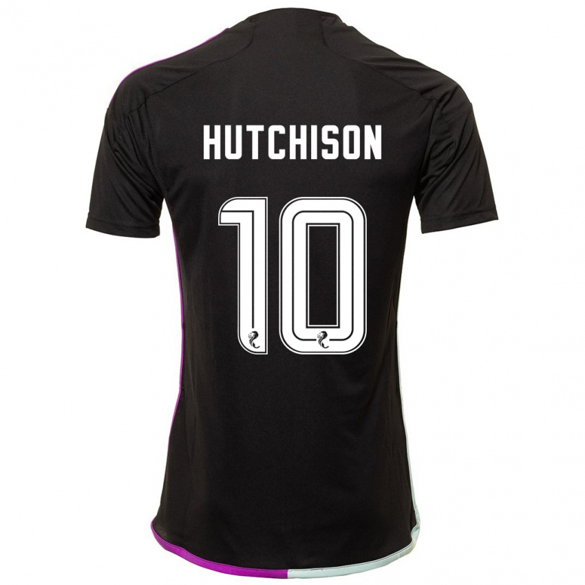 Damen Bayley Hutchison #10 Schwarz Auswärtstrikot Trikot 2023/24 T-Shirt