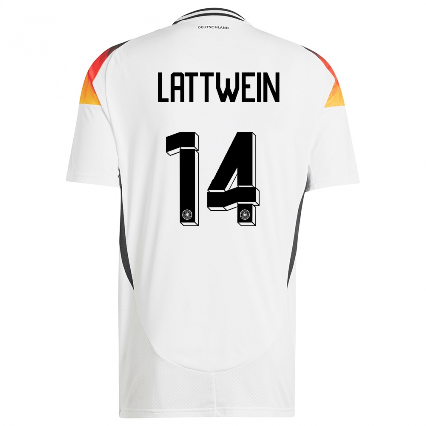 Kinder Deutschland Lena Lattwein #14 Weiß Heimtrikot Trikot 24-26 T-Shirt